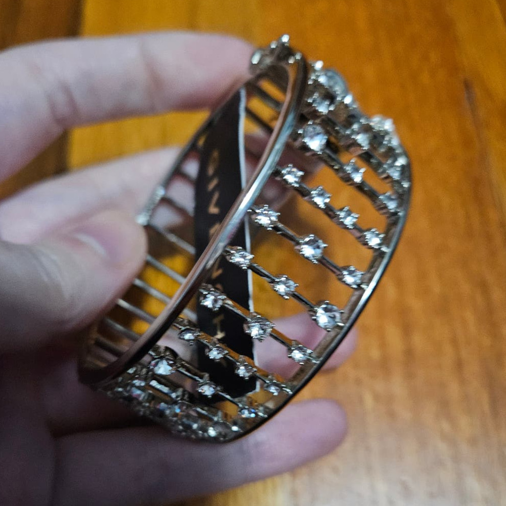 NWT! Gorgeous GIVENCHY Designer Crystal Multi-Row Bangle Bracelet